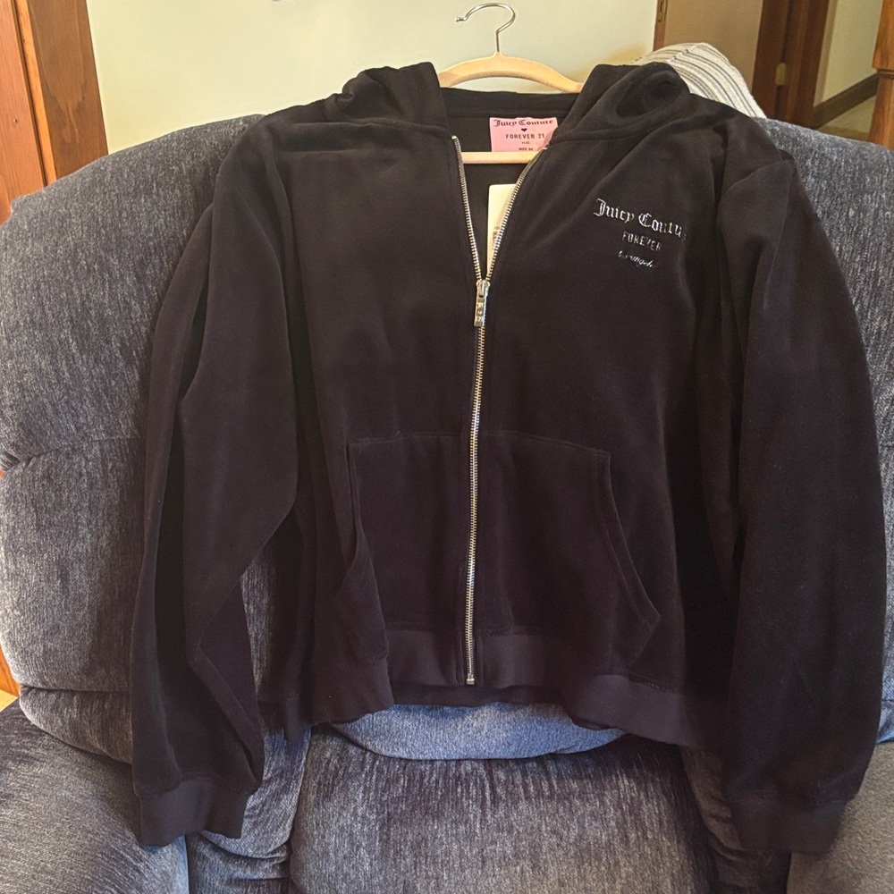 NWT…Juicy Couture Black Velour Jacket 3X Plus